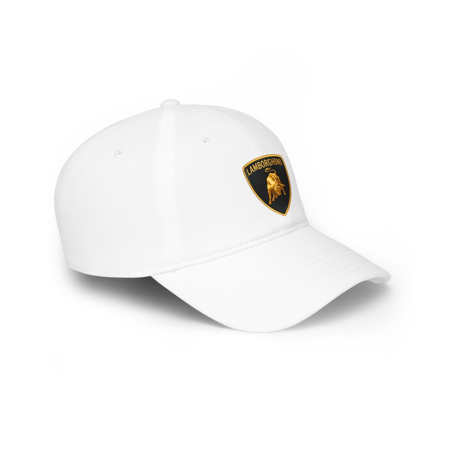 Lamborghini Bull Logo Baseball Cap — Red Low Profile Hat