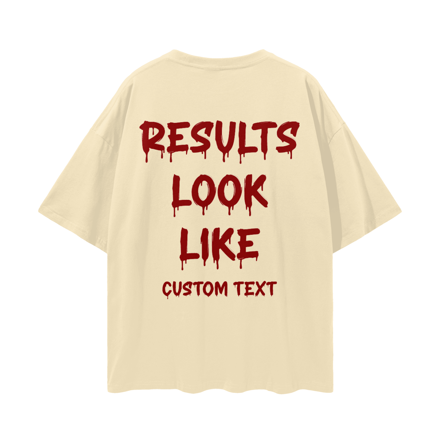 RESULT LOOK LIKE CUSTOM Streetwear Loose Drop Shoulder T-Shirt