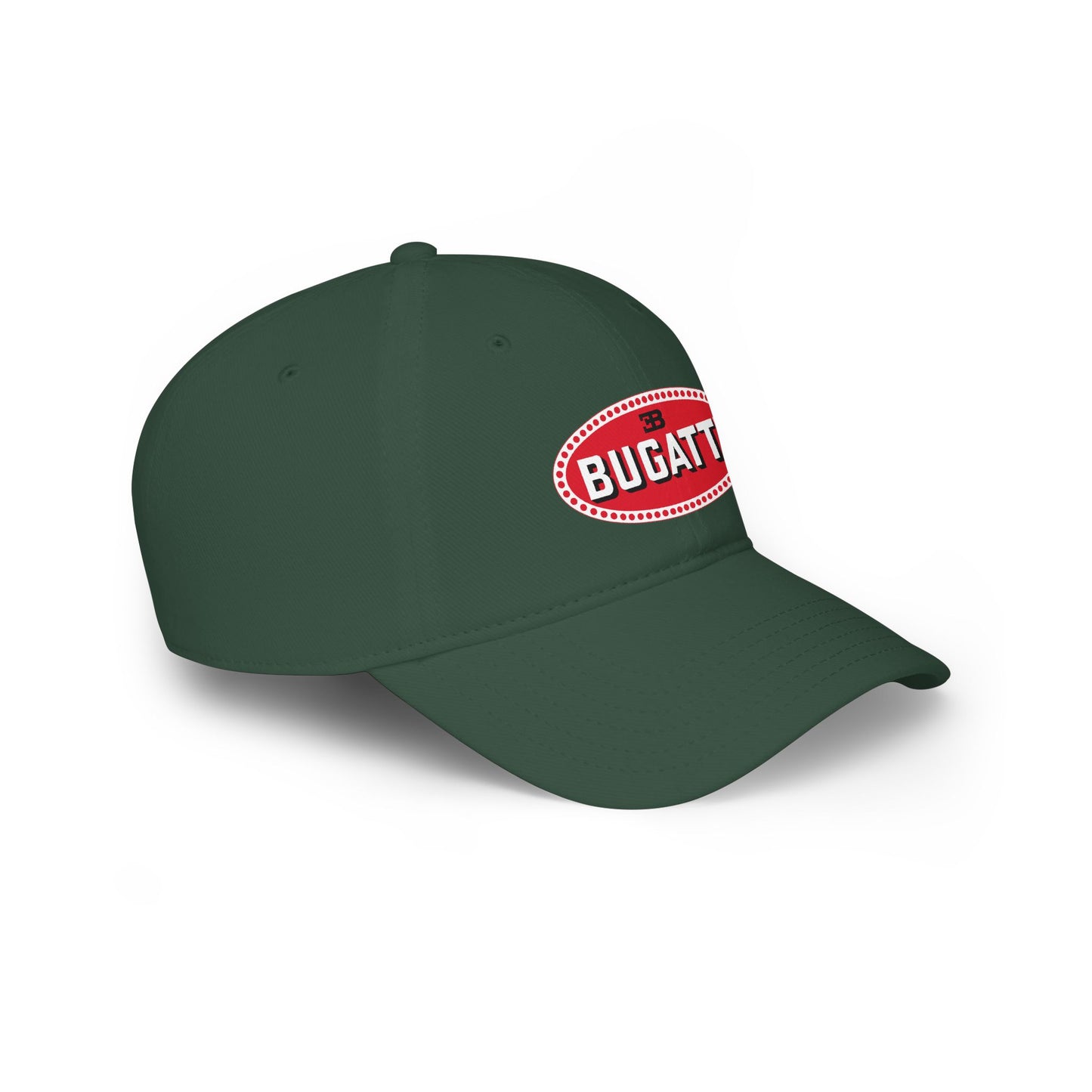 Bugatti Logo Baseball Cap — Vintage Red Oval Car Enthusiast Hat