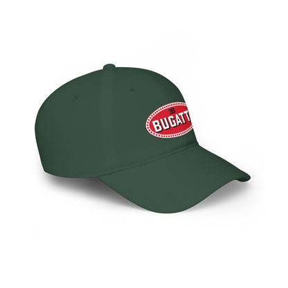 Bugatti Logo Baseball Cap — Vintage Red Oval Car Enthusiast Hat