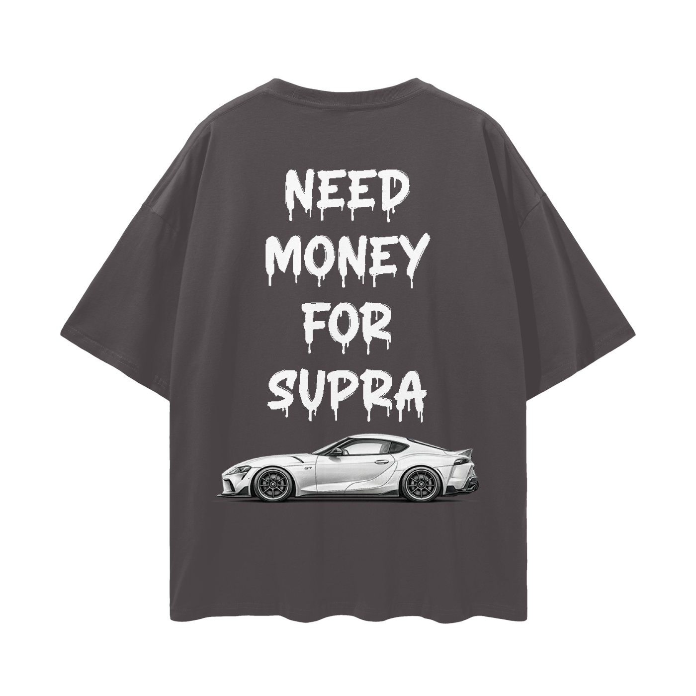 NEED MONEY FOR SUPRA Streetwear Loose Drop Shoulder T-Shirt