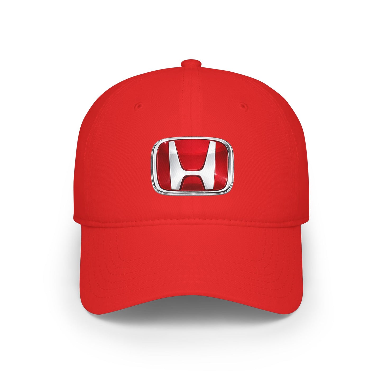 Honda Logo Baseball Cap — Red Low Profile Car Enthusiast Hat