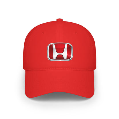 Honda Logo Baseball Cap — Red Low Profile Car Enthusiast Hat