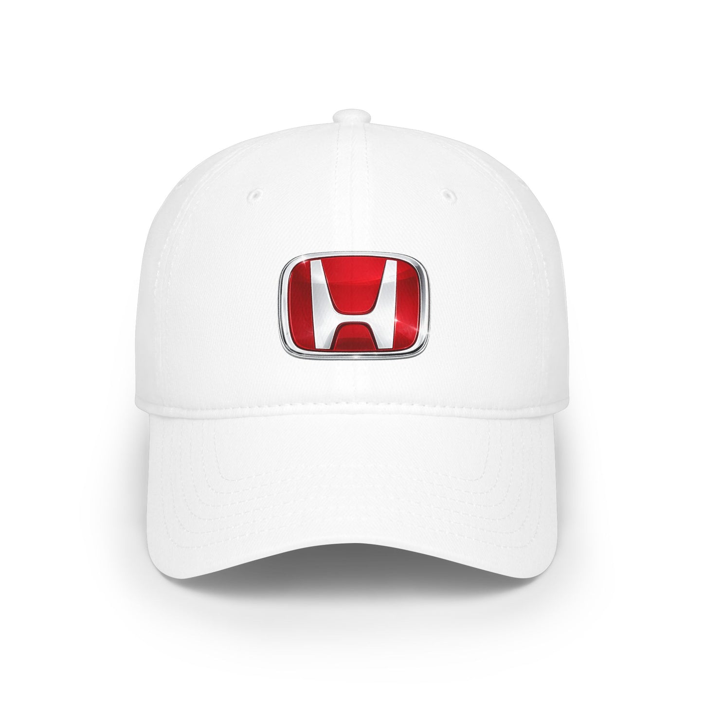 Honda Logo Baseball Cap — Red Low Profile Car Enthusiast Hat