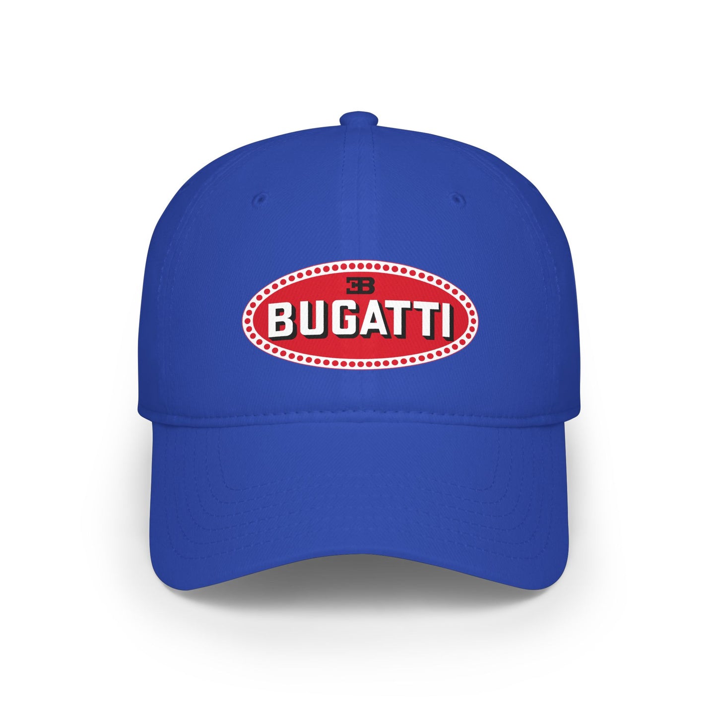 Bugatti Logo Baseball Cap — Vintage Red Oval Car Enthusiast Hat