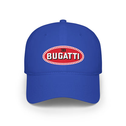 Bugatti Logo Baseball Cap — Vintage Red Oval Car Enthusiast Hat