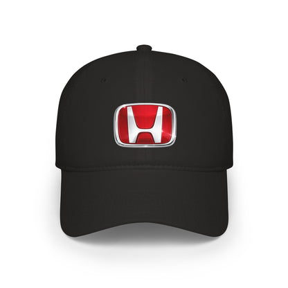 Honda Logo Baseball Cap — Red Low Profile Car Enthusiast Hat