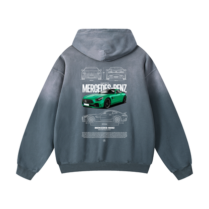 GREEN AMG Heavyweight Sunfade Oversized Hoodie