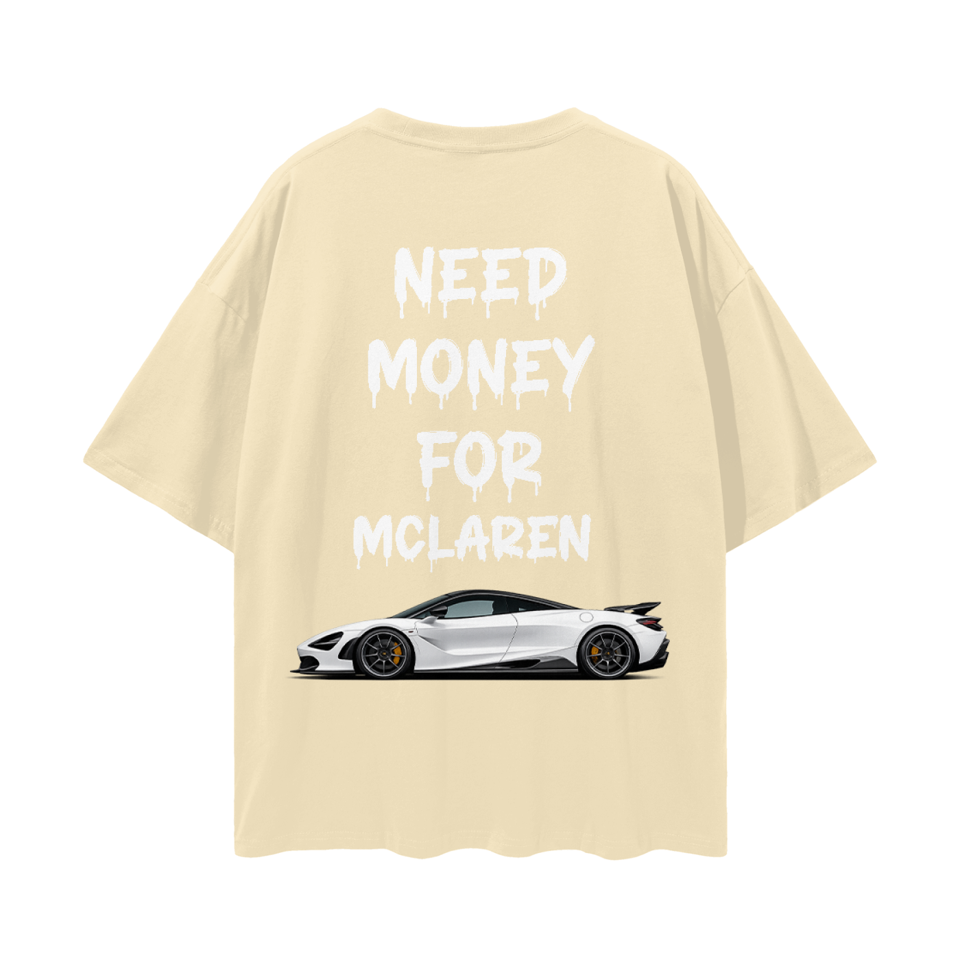 NEED MONEY FOR LAREN Streetwear Loose Drop Shoulder T-Shirt