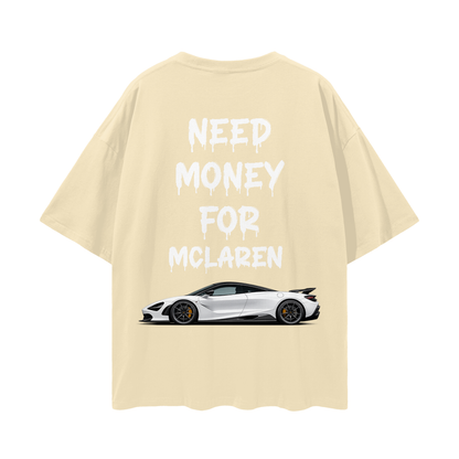 NEED MONEY FOR LAREN Streetwear Loose Drop Shoulder T-Shirt