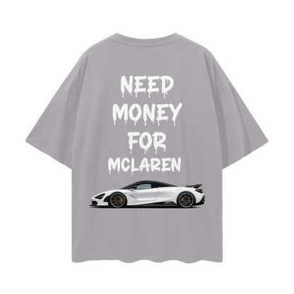 NEED MONEY FOR LAREN Streetwear Loose Drop Shoulder T-Shirt