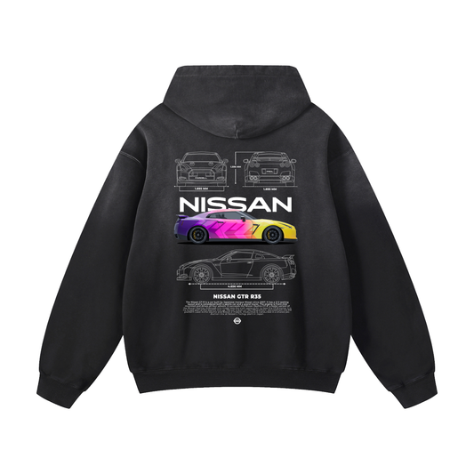 GTR NISMO Heavyweight Sunfade Oversized Hoodie