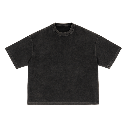 Personalized Car Textured Waffle Washed Boxy T-Shirt