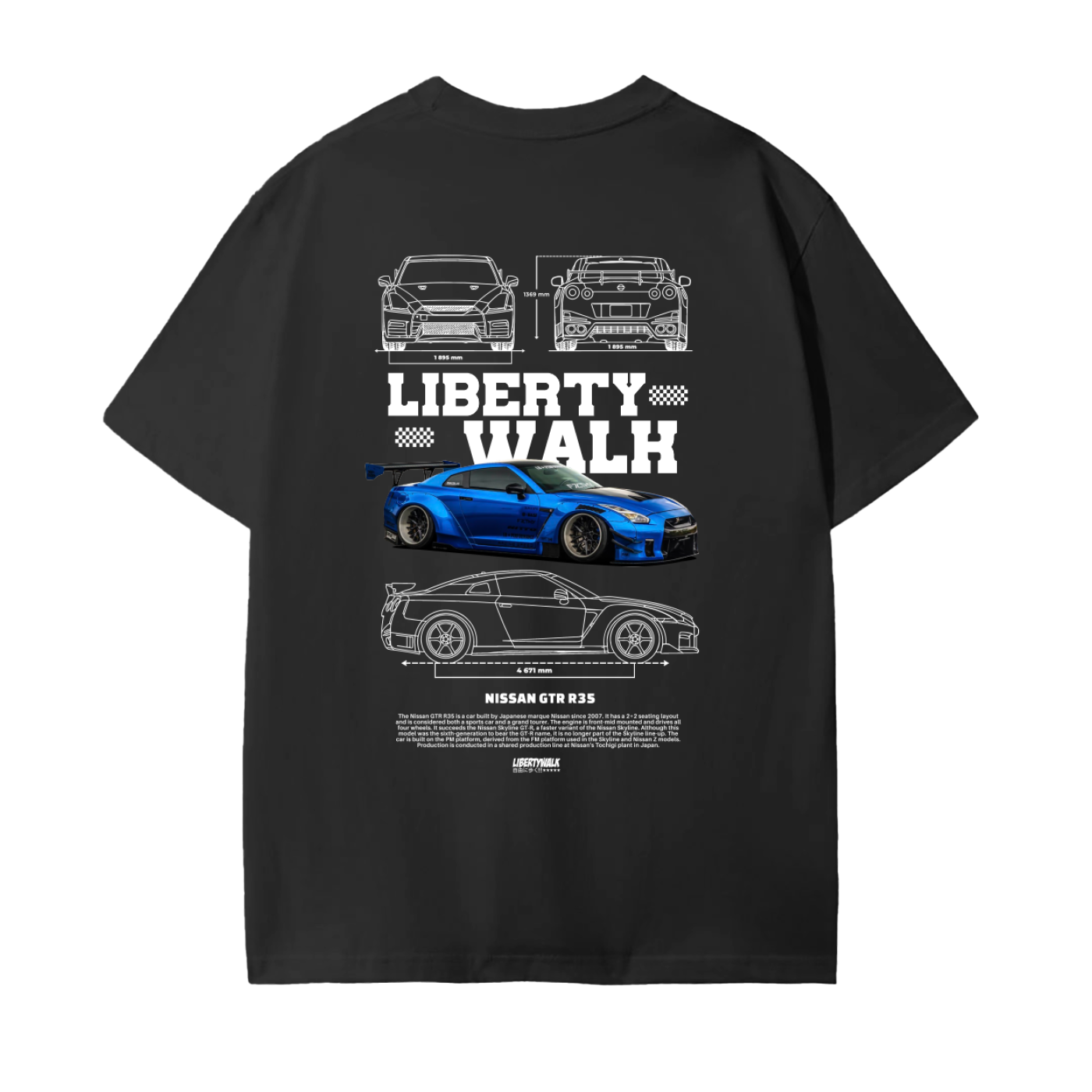 R35 BLUE Unisex Seamless Cotton T-Shirt