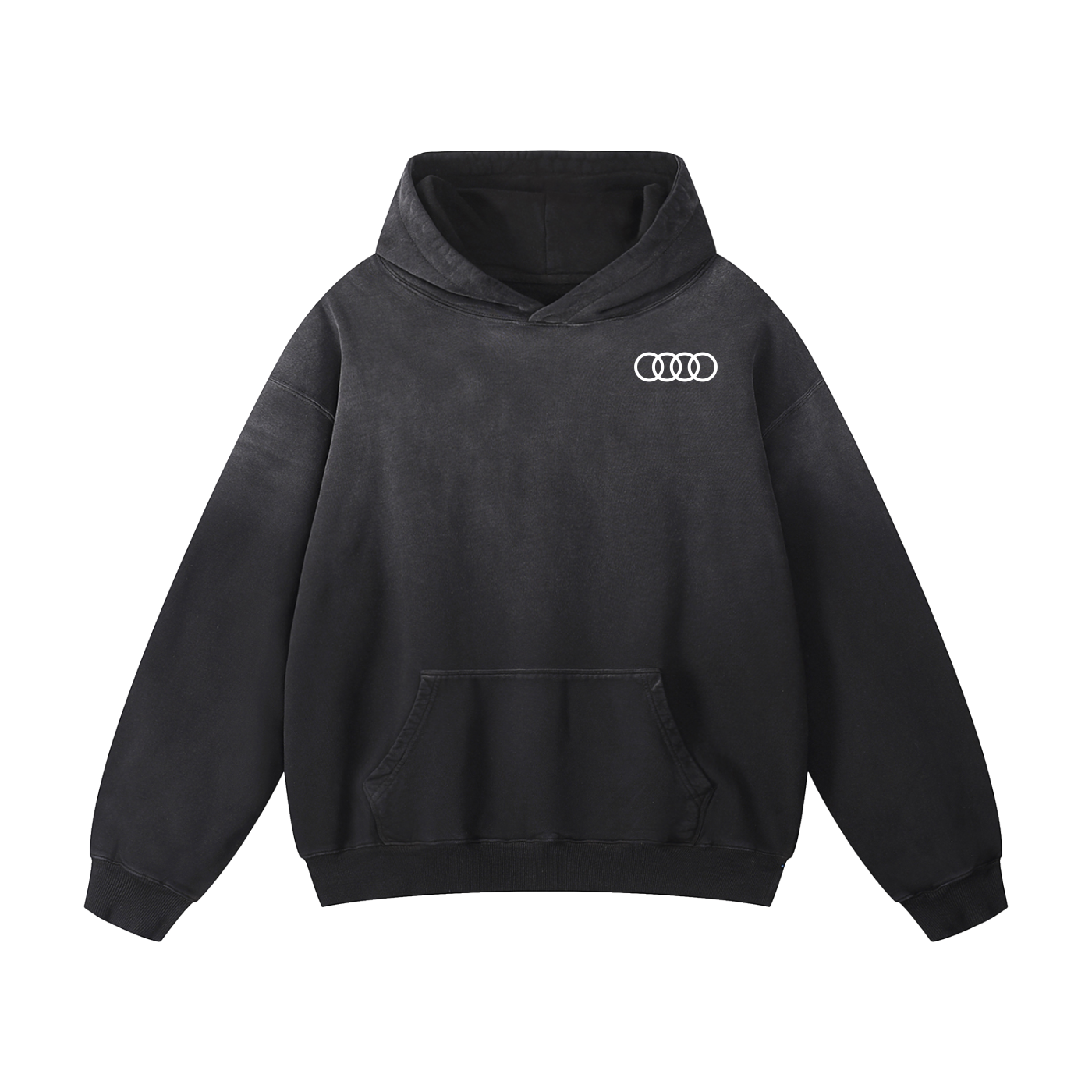 WHITE R8 Heavyweight Sunfade Oversized Hoodie