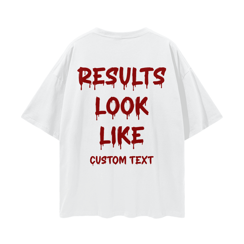 RESULT LOOK LIKE CUSTOM Streetwear Loose Drop Shoulder T-Shirt