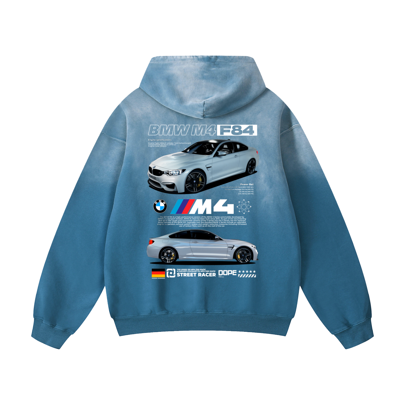M4 F84 Heavyweight Sunfade Oversized Hoodie