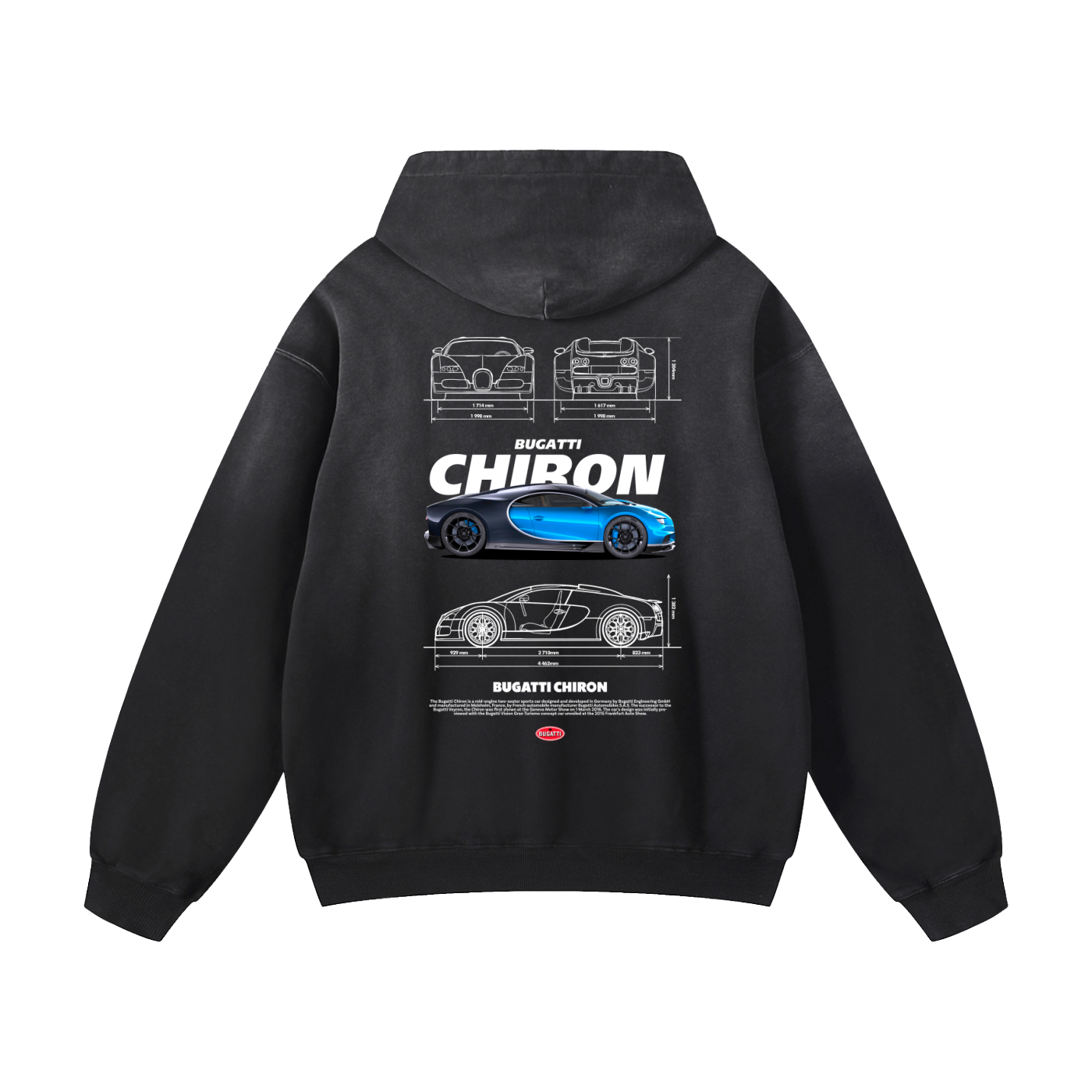 CHIRON 1 Heavyweight Sunfade Oversized Hoodie