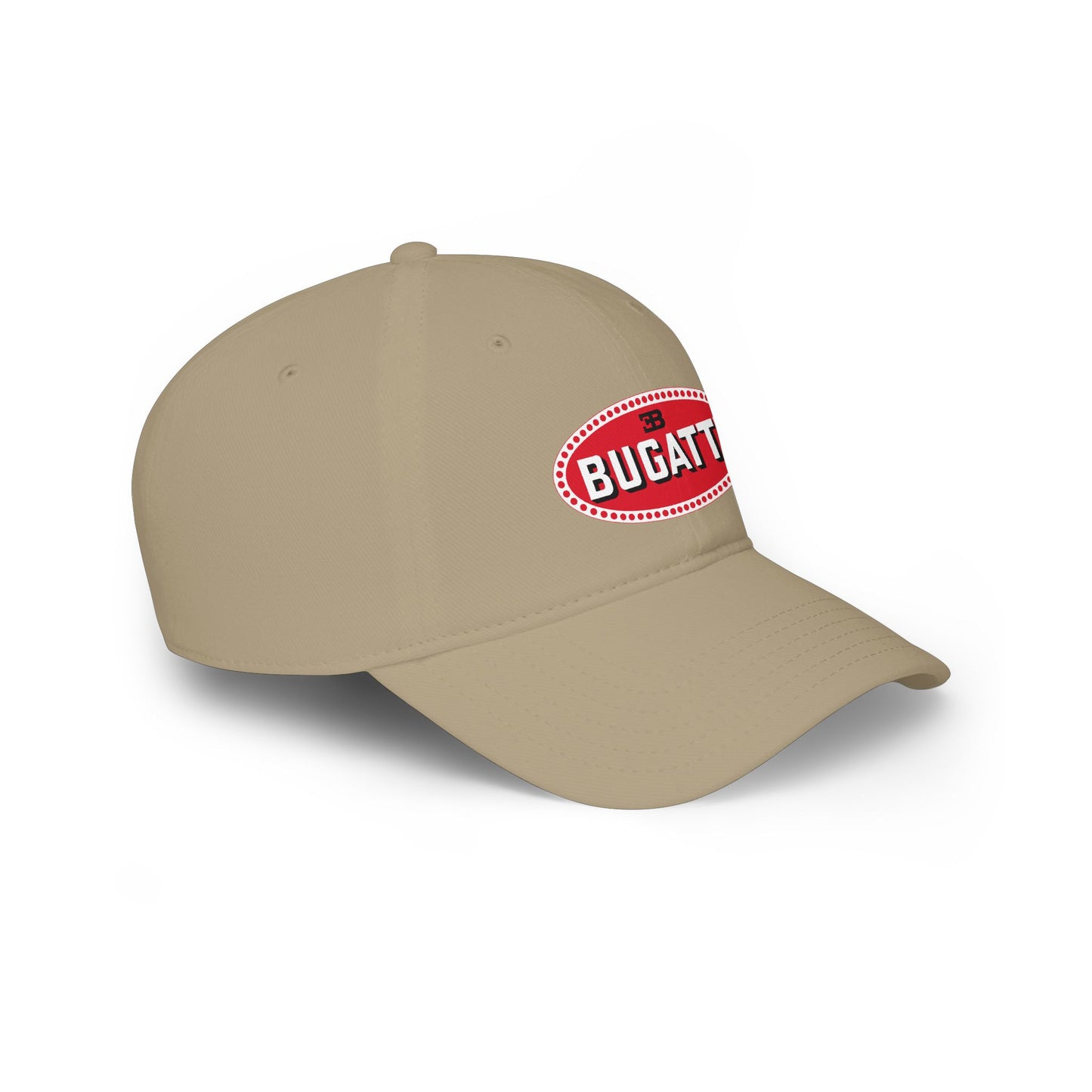Bugatti Logo Baseball Cap — Vintage Red Oval Car Enthusiast Hat