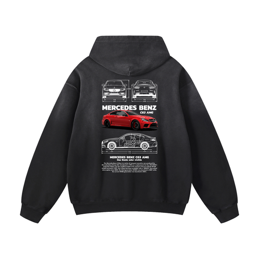 C63 AMG Heavyweight Sunfade Oversized Hoodie
