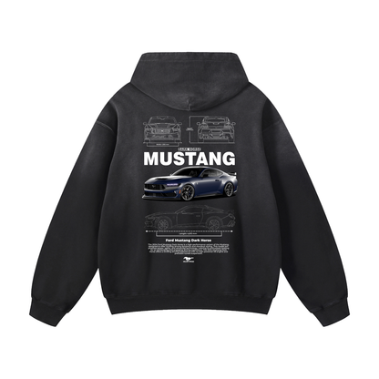 DARK HORSE Heavyweight Sunfade Oversized Hoodie