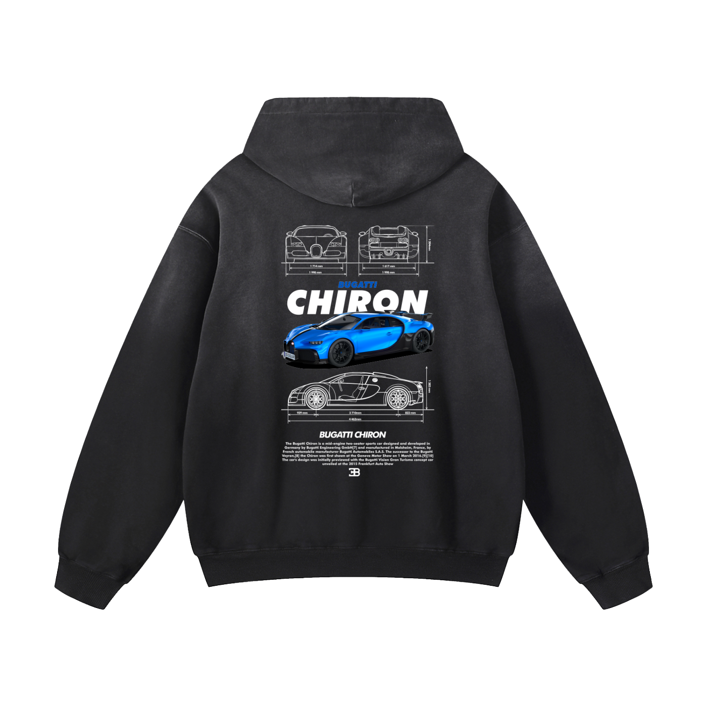 CHRION 3 Heavyweight Sunfade Oversized Hoodie