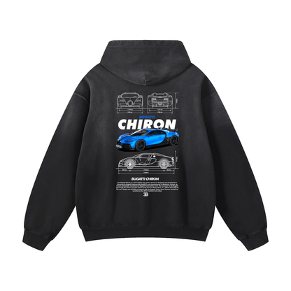 CHRION 3 Heavyweight Sunfade Oversized Hoodie