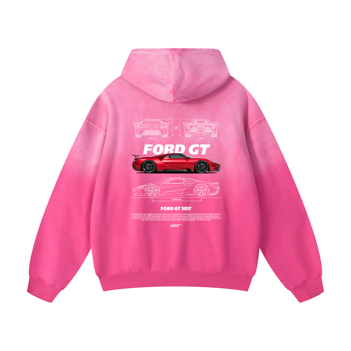 FORD GT Heavyweight Sunfade Oversized Hoodie