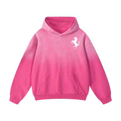 RED F8 Heavyweight Sunfade Oversized Hoodie