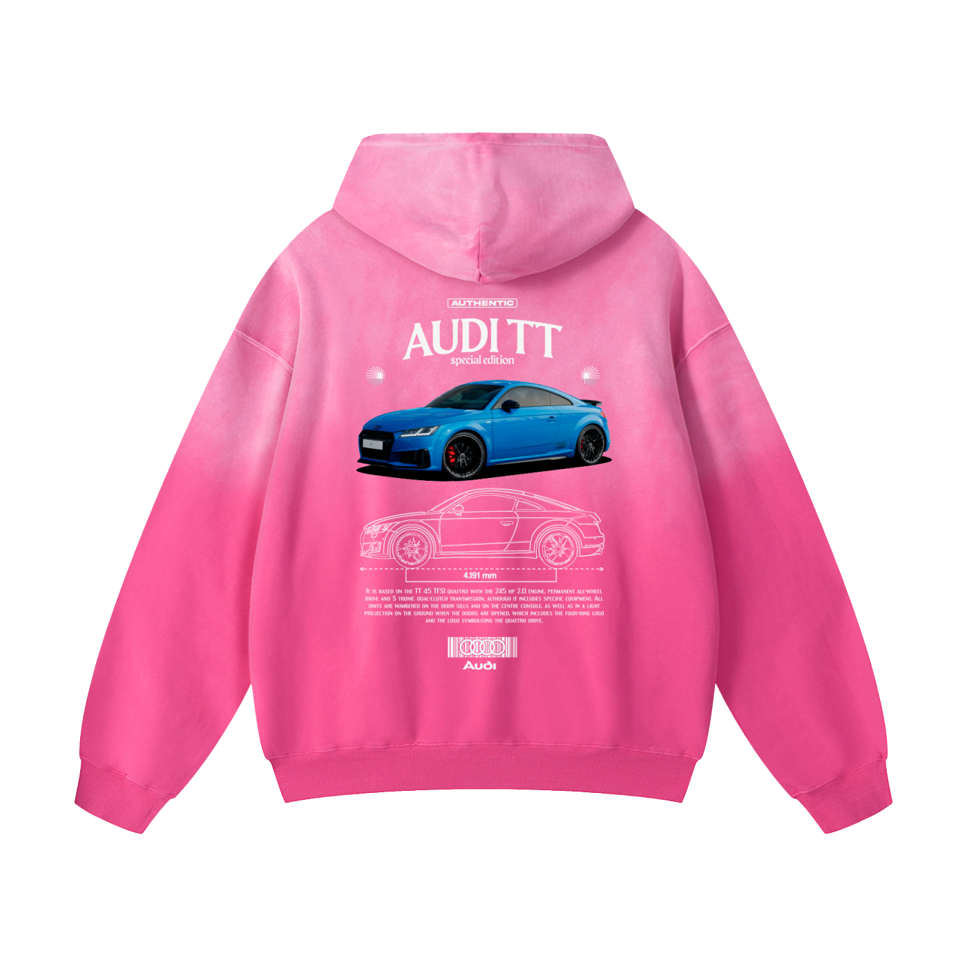 BLUE R8 Heavyweight Sunfade Oversized Hoodie