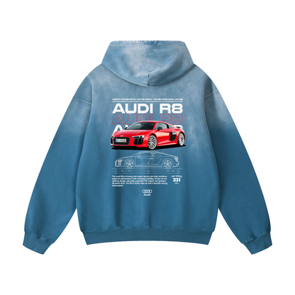 RED R8 Heavyweight Sunfade Oversized Hoodie