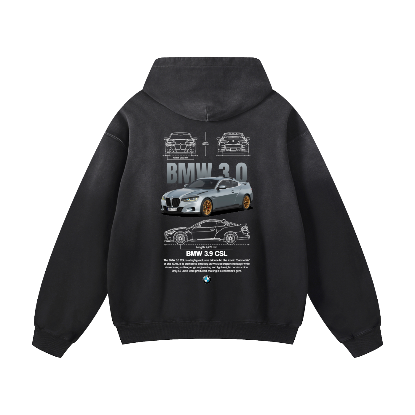 BMW 3.9 Heavyweight Sunfade Oversized Hoodie