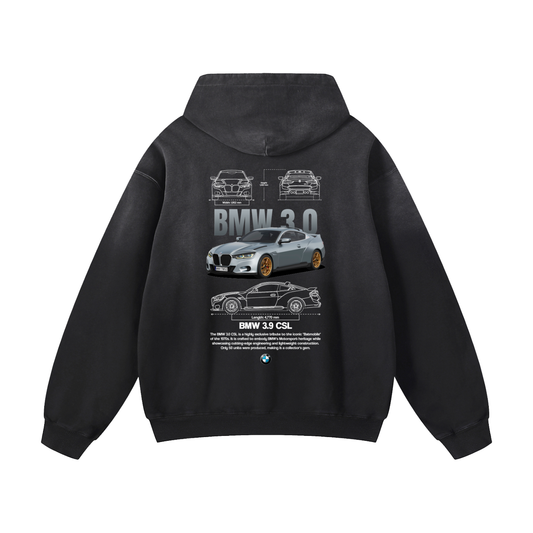 BMW 3.9 Heavyweight Sunfade Oversized Hoodie