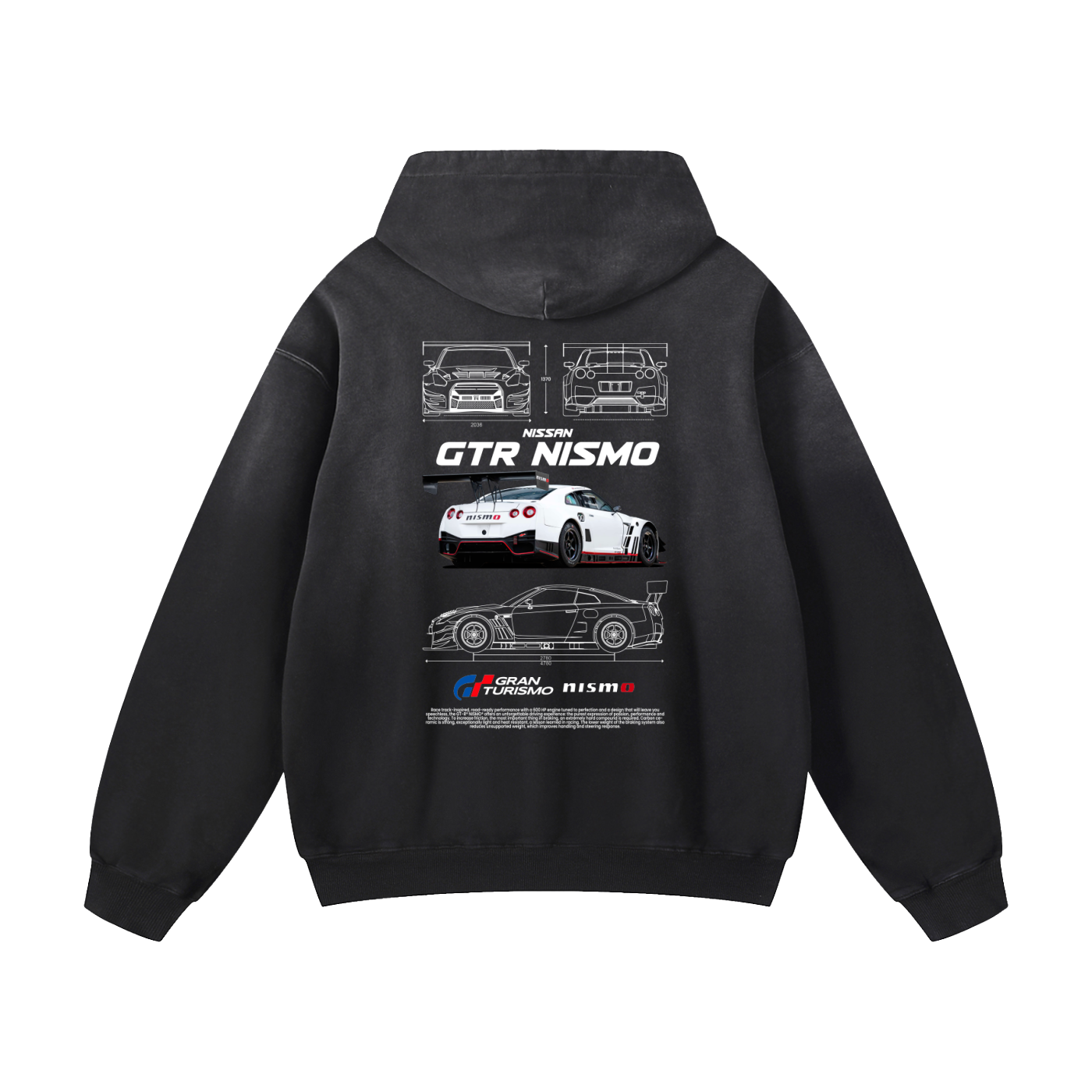 BACK NISMO Heavyweight Sunfade Oversized Hoodie