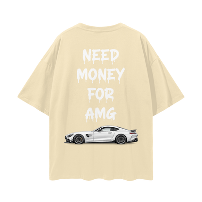 NEED MONEY FOR AMG Streetwear Loose Drop Shoulder T-Shirt