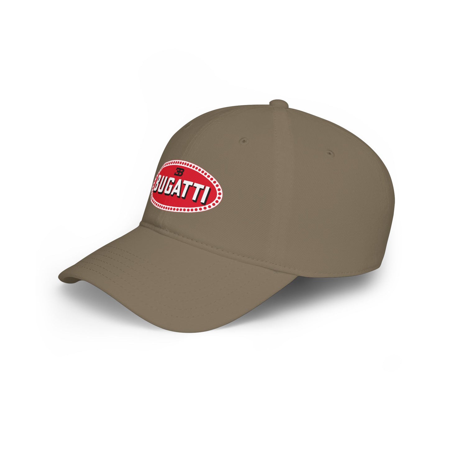Bugatti Logo Baseball Cap — Vintage Red Oval Car Enthusiast Hat