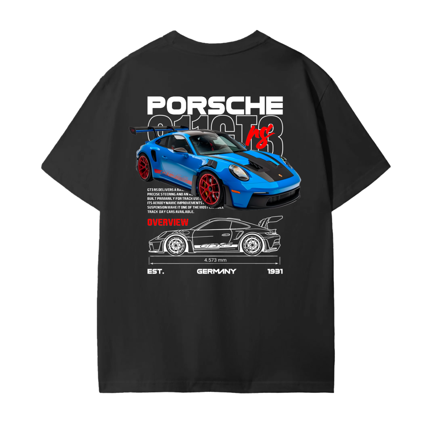 911GT3 Unisex Seamless Cotton T-Shirt