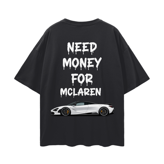NEED MONEY FOR LAREN Streetwear Loose Drop Shoulder T-Shirt