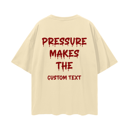 PRUSSURE MAKE CUSTOM Streetwear Loose Drop Shoulder T-Shirt