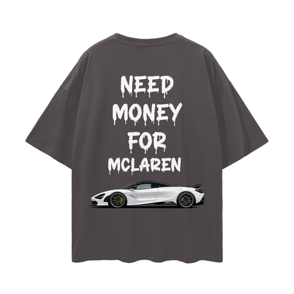 NEED MONEY FOR LAREN Streetwear Loose Drop Shoulder T-Shirt