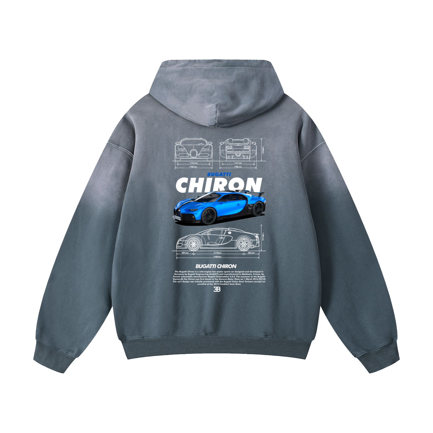 CHRION 3 Heavyweight Sunfade Oversized Hoodie