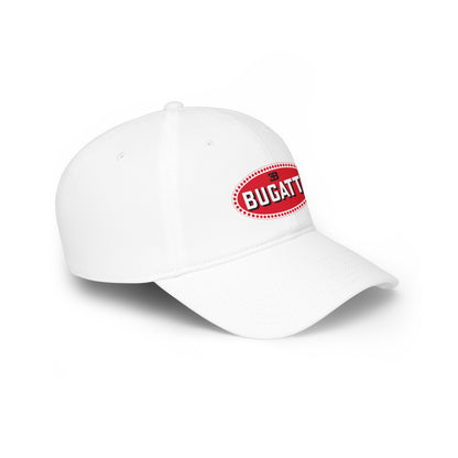 Bugatti Logo Baseball Cap — Vintage Red Oval Car Enthusiast Hat