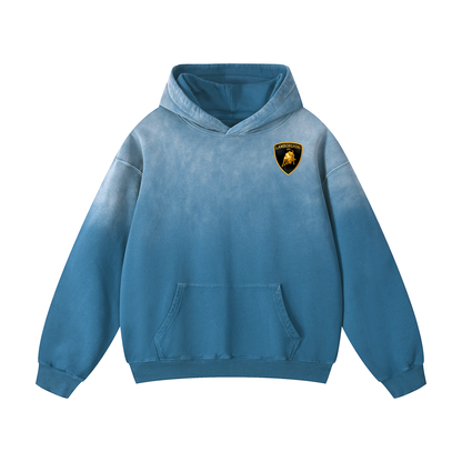 RED HURACAN Heavyweight Sunfade Oversized Hoodie