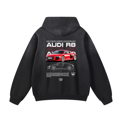 RED R8 Heavyweight Sunfade Oversized Hoodie