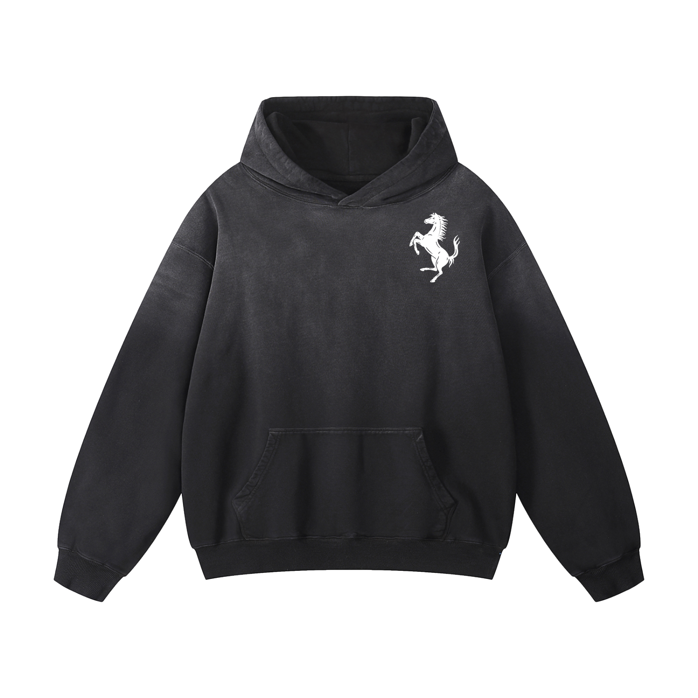 RED F8 Heavyweight Sunfade Oversized Hoodie