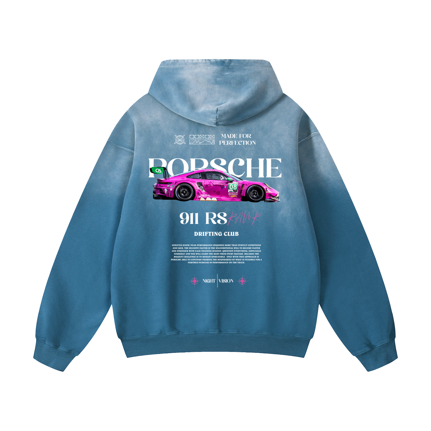 PINK 911RS Heavyweight Sunfade Oversized Hoodie