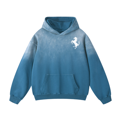 RED F8 Heavyweight Sunfade Oversized Hoodie