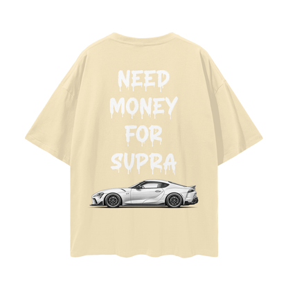 NEED MONEY FOR SUPRA Streetwear Loose Drop Shoulder T-Shirt