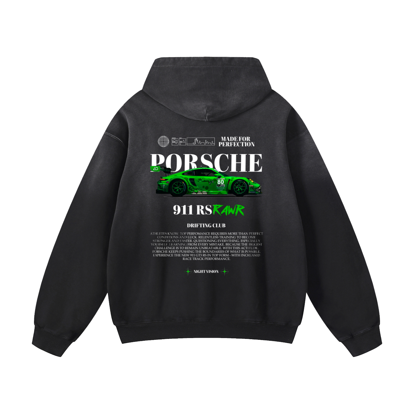 911RS RAW Heavyweight Sunfade Oversized Hoodie