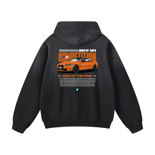 ORANGE M4 COMP Heavyweight Sunfade Oversized Hoodie